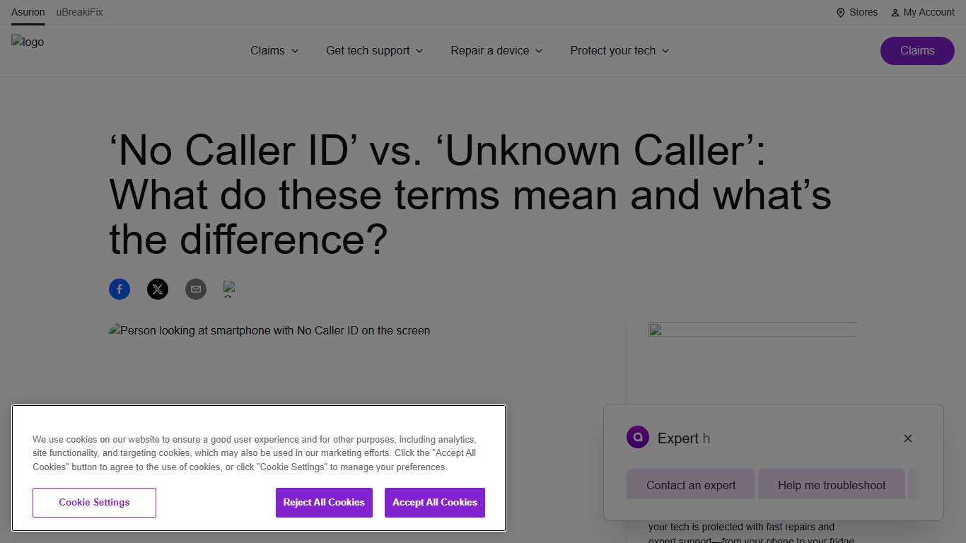 “No Caller ID” vs. “Unknown Caller”: What do these terms mean and what’s the difference? Asurion